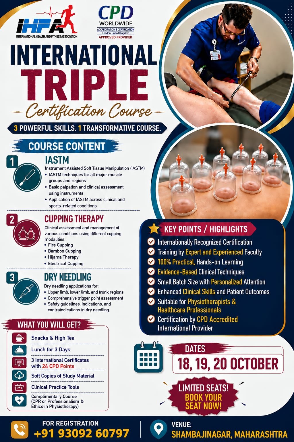 Triple Certification | IASTM, Cupping, Dry Needling