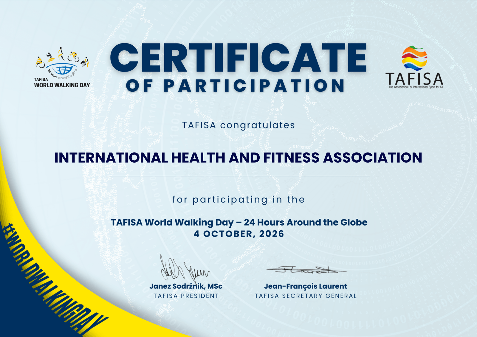 IHFA Participate in TAFISA World Walking Day 2026